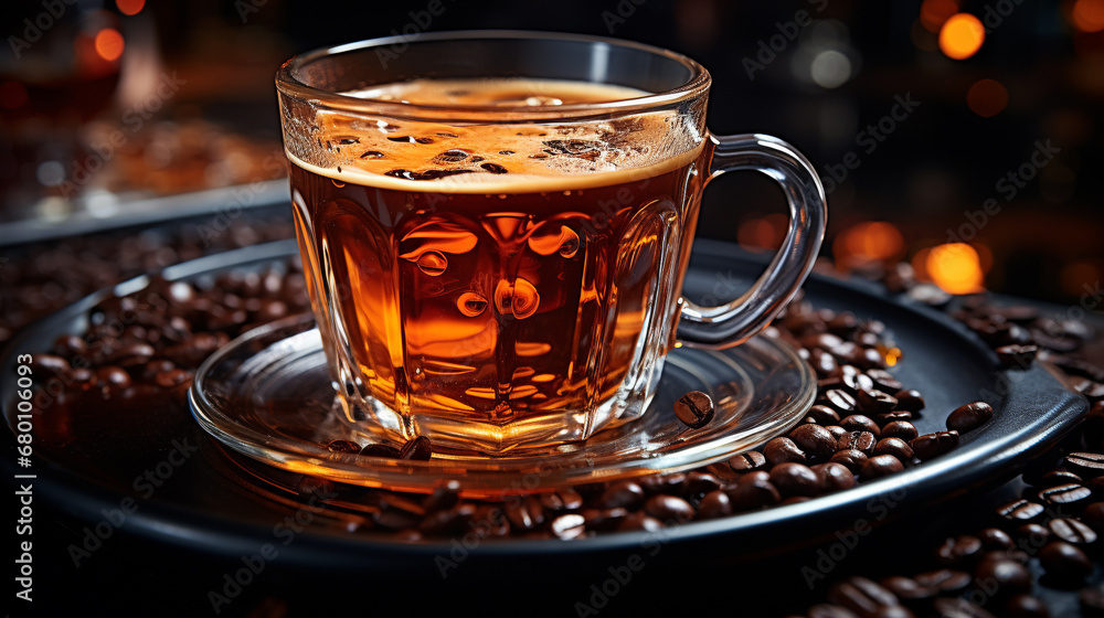 a cup of coffee on the table a cup of coffee on the table