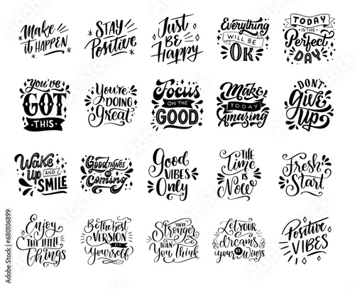set of vector icon collections Support letterings 