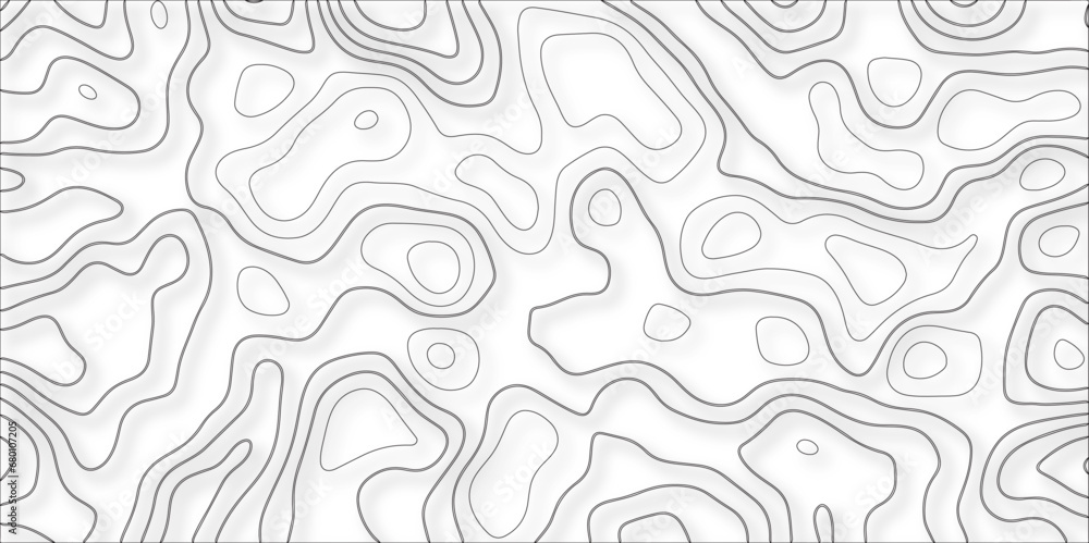 Fototapeta premium Contour map background Abstract topographic map background Imitation of a geographical Stylized topographic contour map. Geographic line mountain relief. Abstract lines or wavy backdrop background