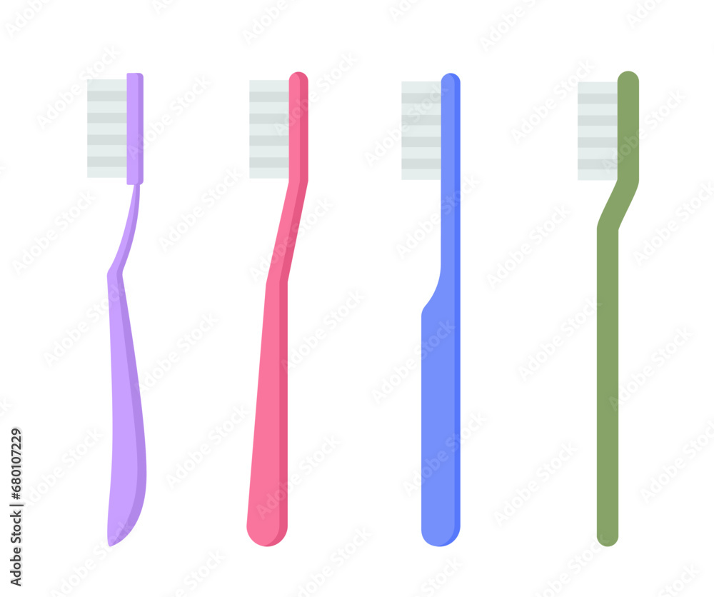 Toothbrush flat vector icon. Mouth brush design isolated tooth icon illustration. Toothbrush flat vector icon. Mouth brush design isolated tooth icon illustration.