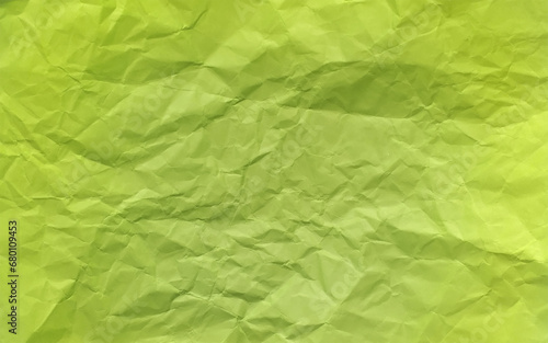 Green crumpled paper sheets background texture. Pros and cons concept.