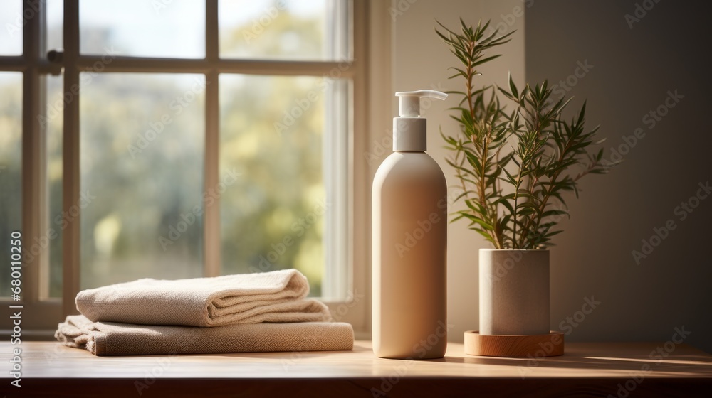 Shampoo bottle product photography