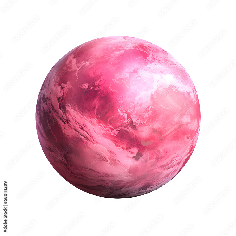Pink Planet on Transparent Background Pink Planet on Transparent Background