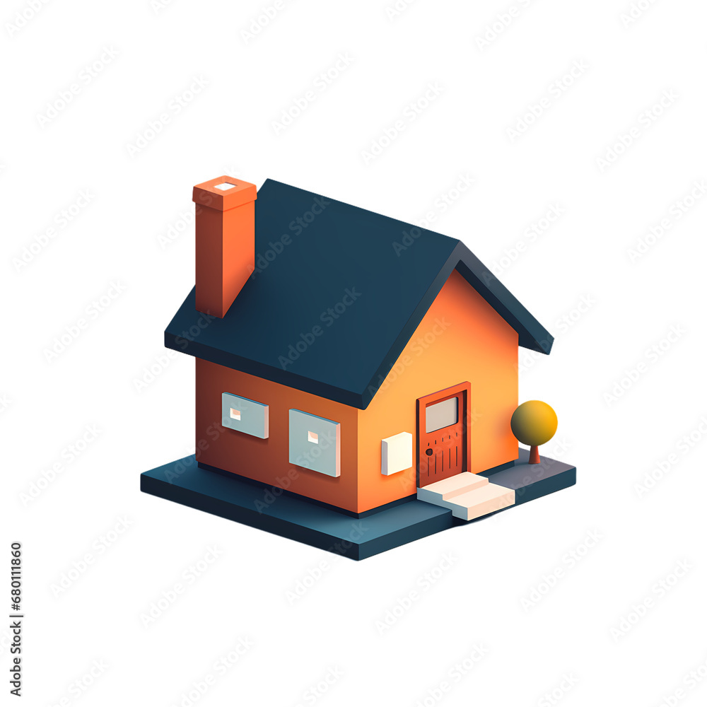 Simple house illustration, material, icon, vector, decorative design element, transparent background, app icon Simple house illustration, material, icon, vector, decorative design element, transparent background, app icon