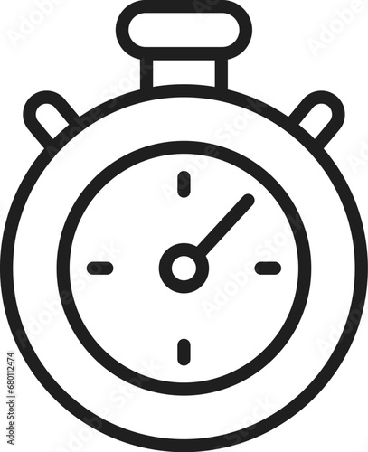 Stopwatch vector line icon