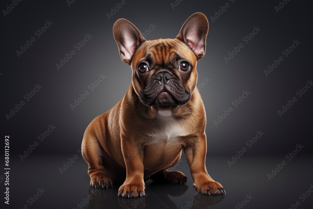 French Bulldog cute dog isolated on background