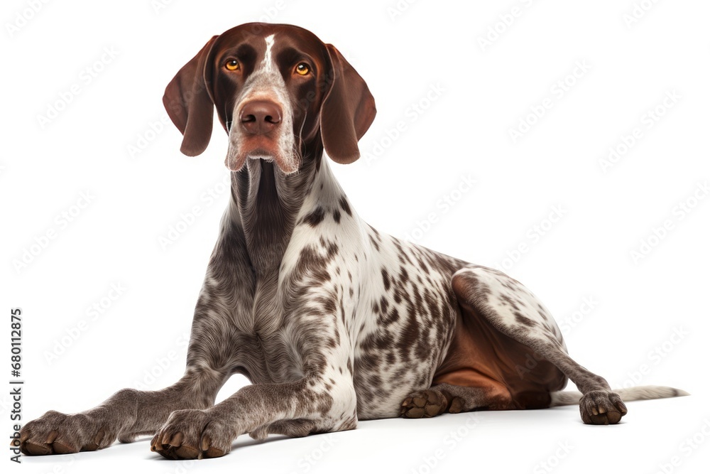 German Shorthaired Pointer cute dog isolated on white background