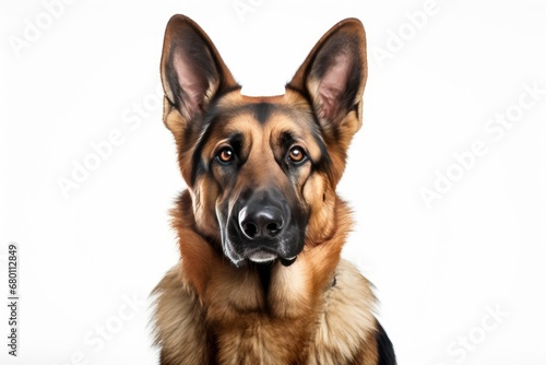German Shepherd cute dog isolated on white background