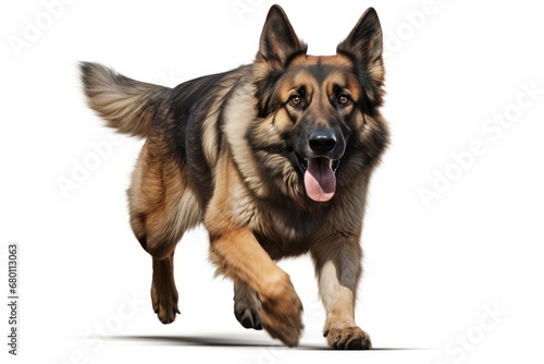 German Shepherd cute dog isolated on white background