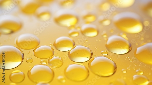 Yellow Drops of Beauty: Cosmetic Product Closeup