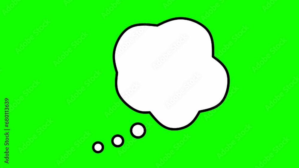 2d cloud animation with green screen. suitable for Thinking about messaging and chat animations. 2d cloud animation with green screen. suitable for Thinking about messaging and chat animations.
