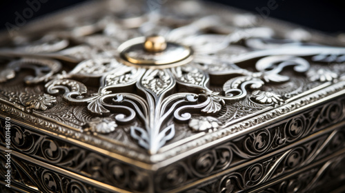Silver Filigree Jewelry Box Macro © AstralAngel