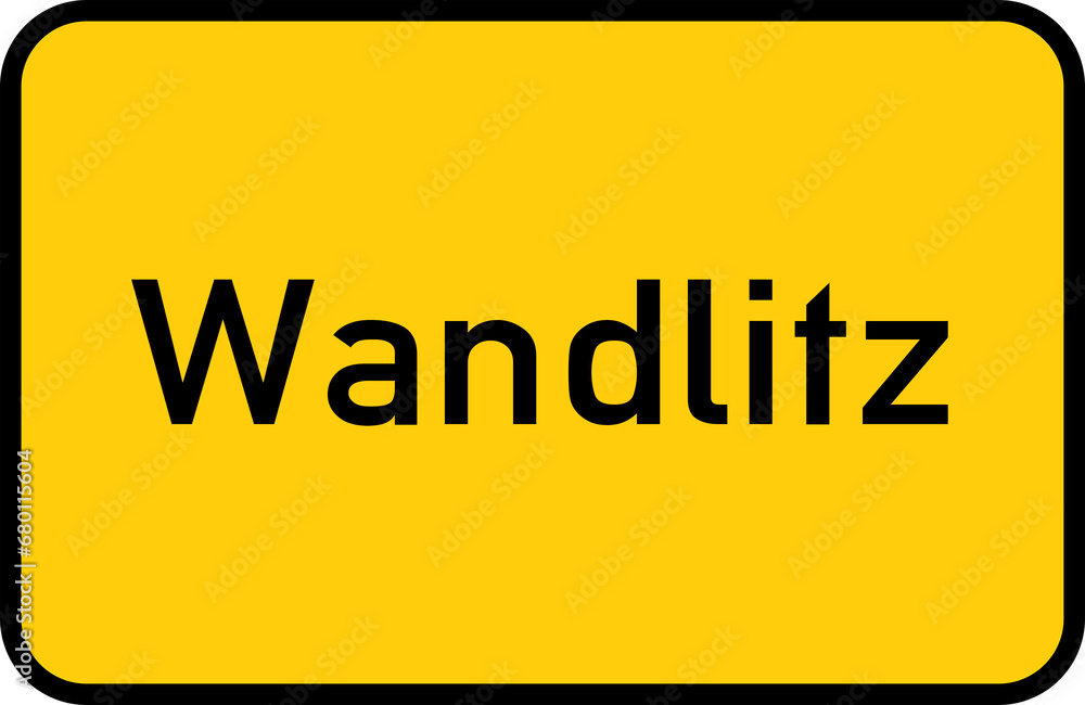 City sign of Wandlitz - Ortsschild von Wandlitz City sign of Wandlitz - Ortsschild von Wandlitz