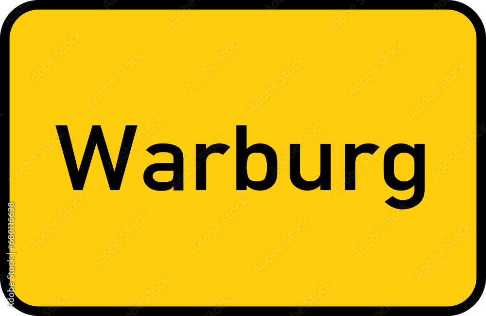 City sign of Warburg - Ortsschild von Warburg City sign of Warburg - Ortsschild von Warburg