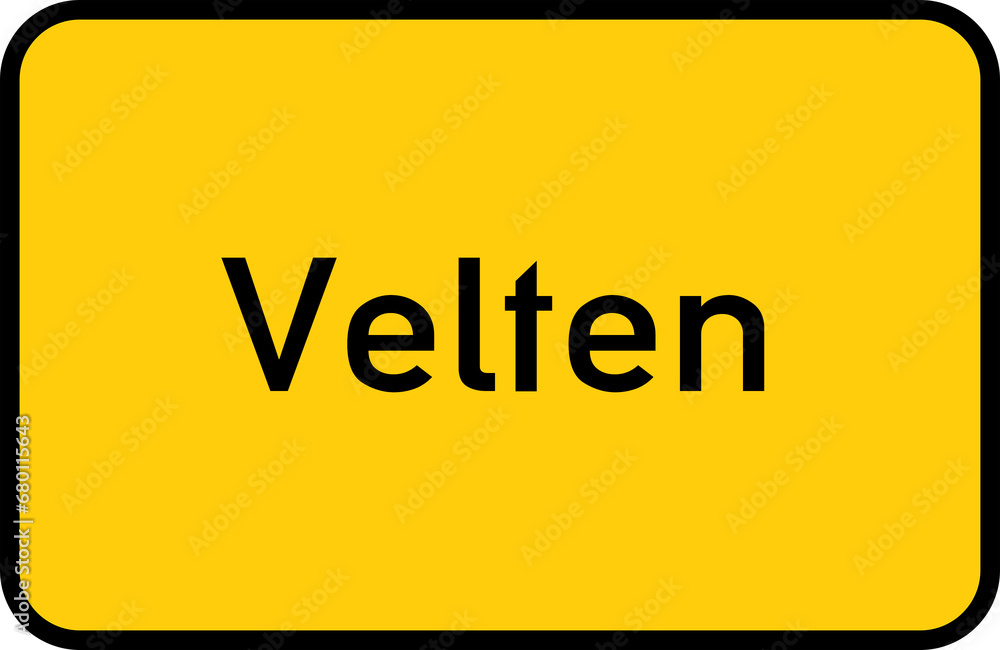 City sign of Velten - Ortsschild von Velten City sign of Velten - Ortsschild von Velten