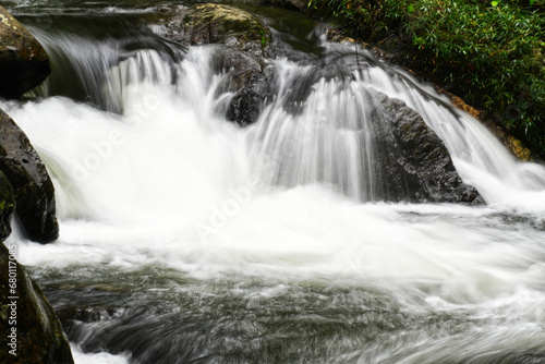 Close to Beautiful Waterfall in Thailand.