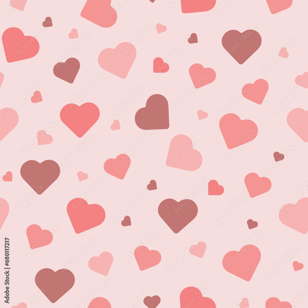 Seamless pattern for Valentine's day, pattern with hearts