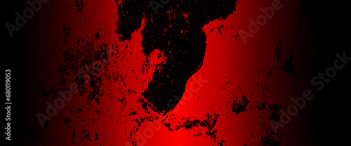 Vector Dark red wall horror concept, red grunge texture abstract scary concrete horror cement for background.