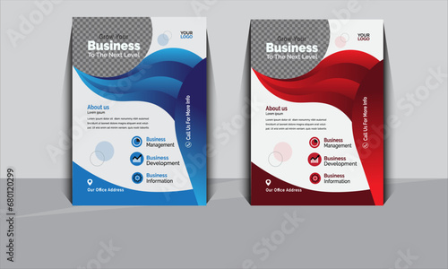 Corporate business flyer cover, best flyer design. Leaflet presentation. rad and blow Pastel colors.