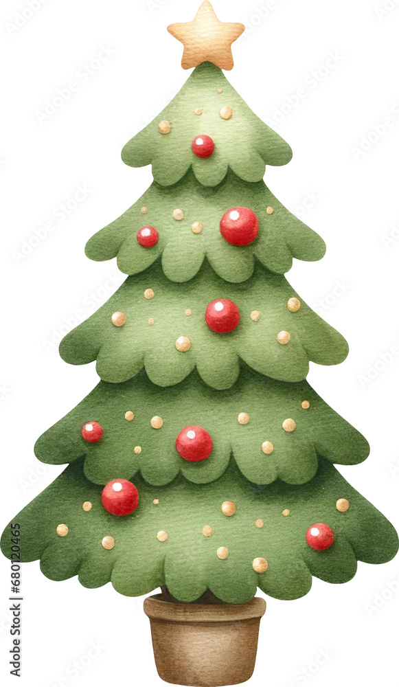 Fototapeta premium cute christmas Christmas Tree 02