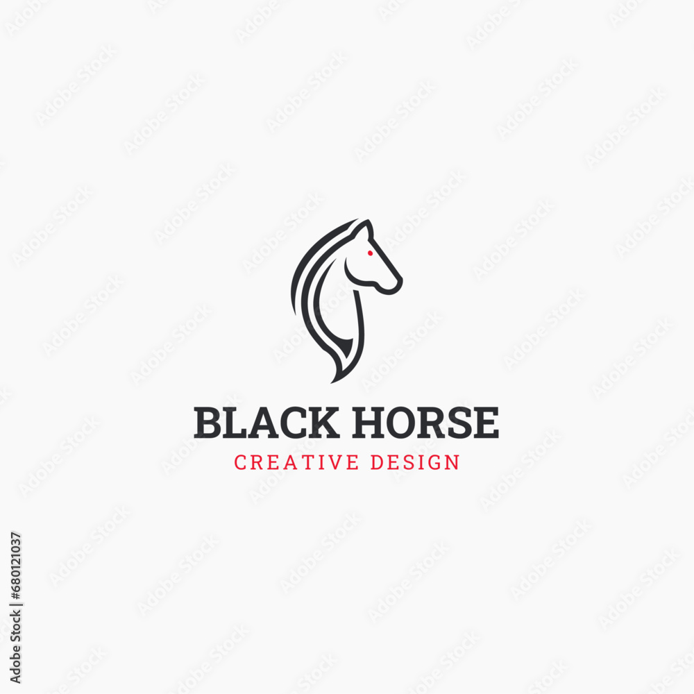 simple horse vector logo vector