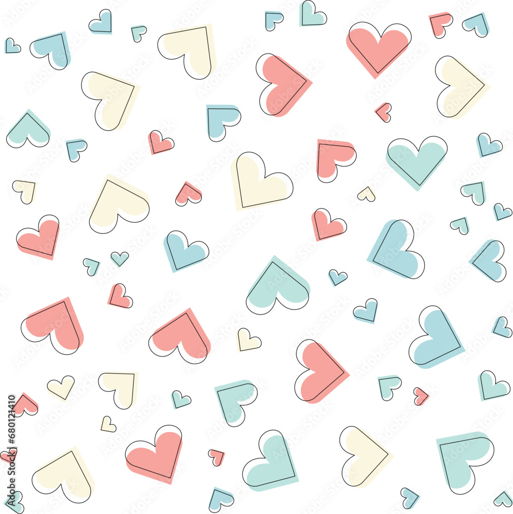 Pastel Heart Pattern Pastel Heart Pattern