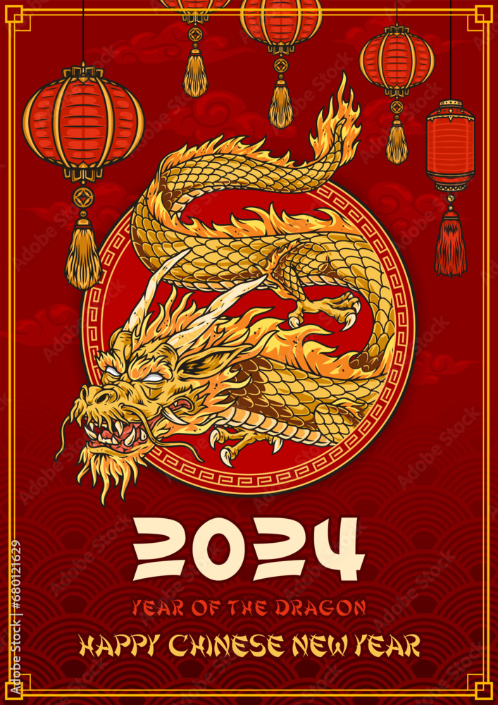 Chinese new year colorful flyer Chinese new year colorful flyer