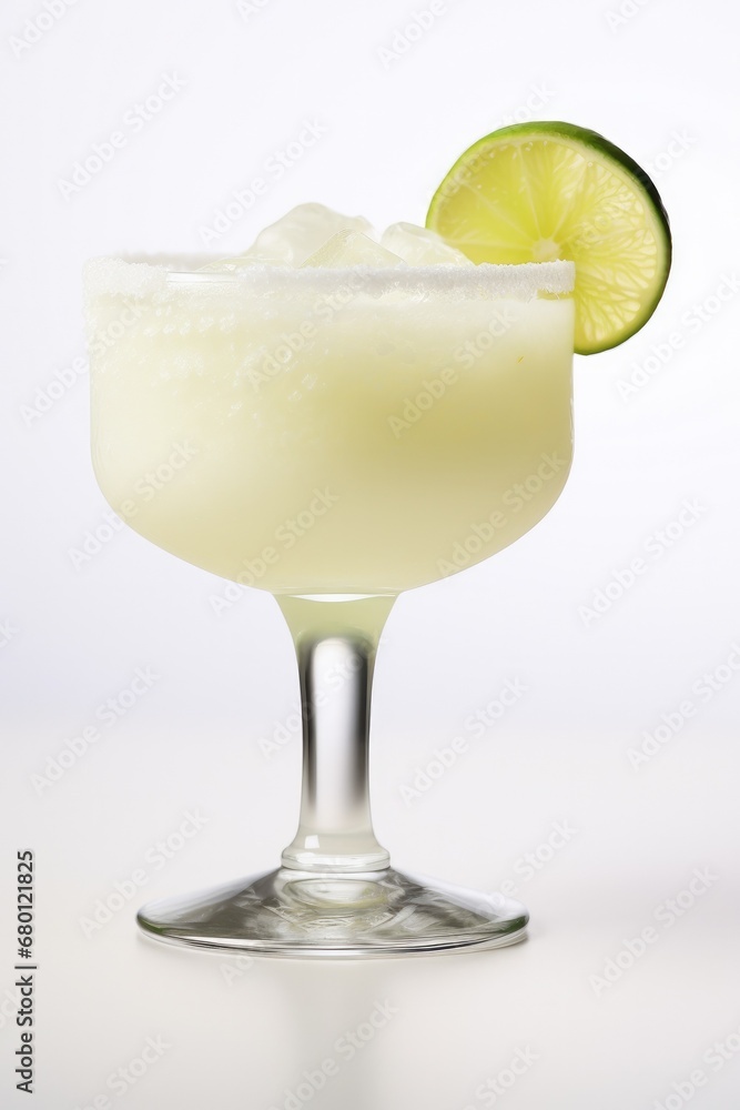 margarita cocktail on white background