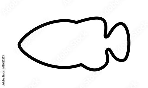 Simple Fish Line Art Logo