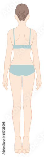 美意識の高い女性の後ろ姿