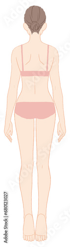 美意識の高い女性の後ろ姿