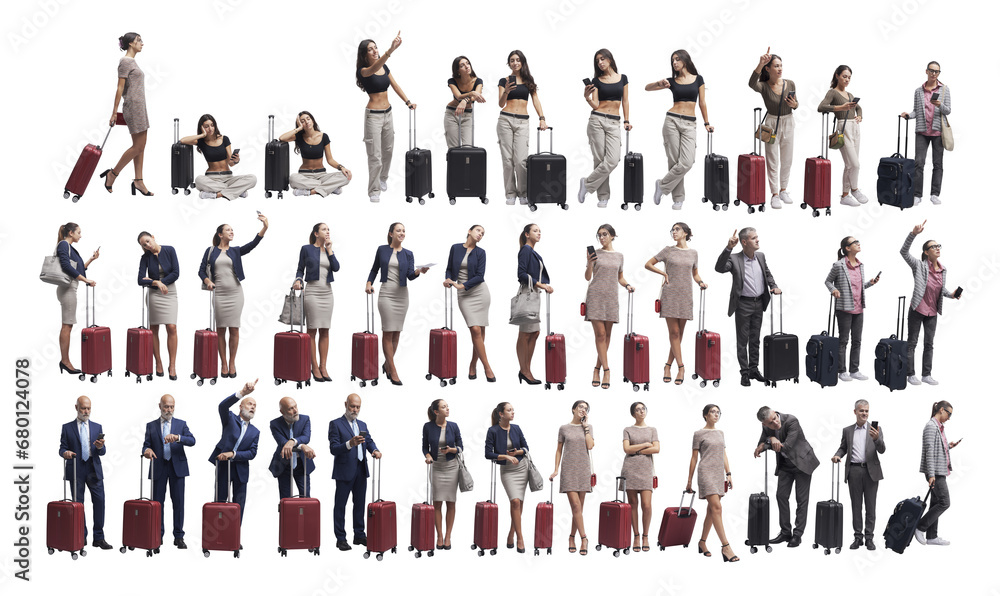 © stokkete - Traveling people isolated © stokkete - Traveling people isolated