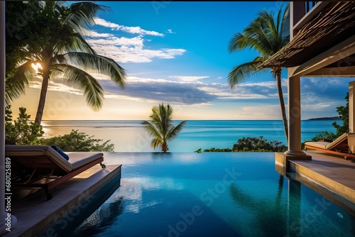 Luxury Infinity Pool Overlooking Ocean  