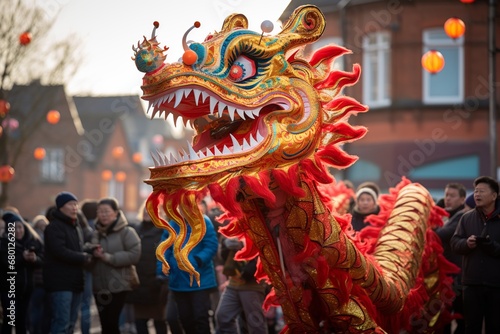 Vibrant Chinese Lion Dance Celebration © Kristian