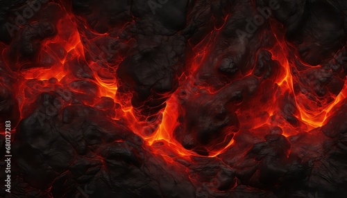 molten lava flow texture with fiery melting effect,dynamic background © Klay