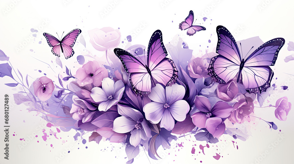 violet floral background, floral background with butterflies, abstract floral background, Cute Purple Flower Butterfly Floral violet floral background, floral background with butterflies, abstract floral background, Cute Purple Flower Butterfly Floral
