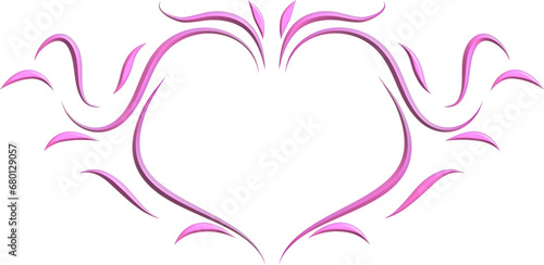 Y2k pink heart frame