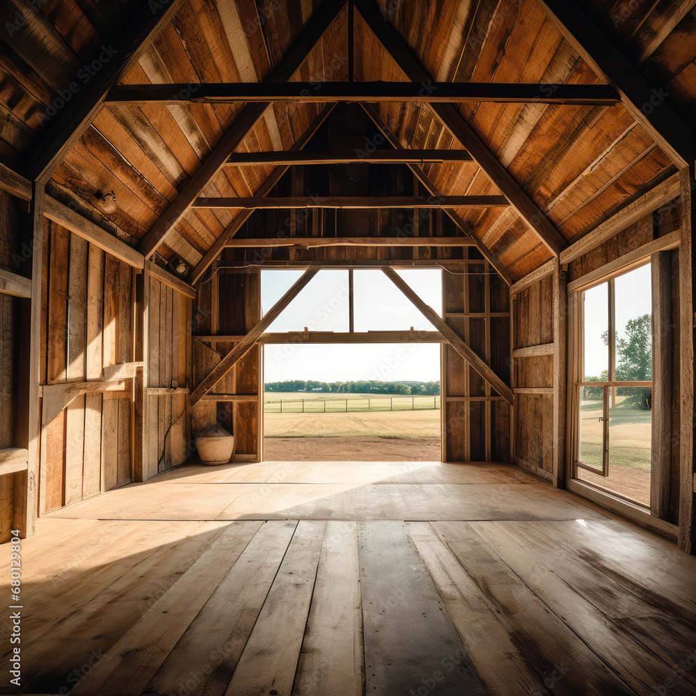 A rustic barn converted into a living space
A rustic barn converted into a living space