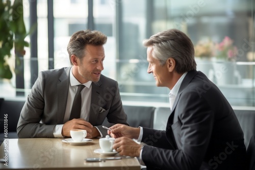 business people talking