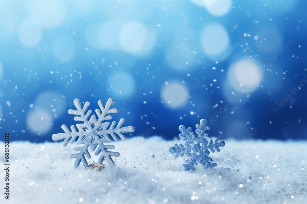 christmas background with snowflakes