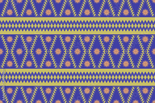 ethnic pattern design, repeat and seamless, geometric and floral element for textile.