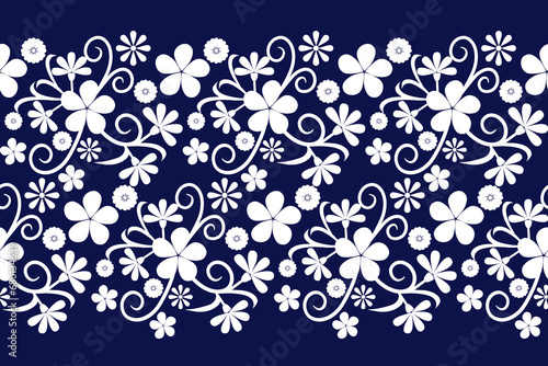 ethnic pattern design  repeat and seamless  floral element for textile.