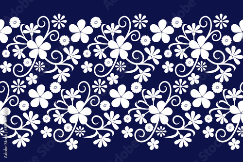 ethnic pattern design, repeat and seamless, floral element for textile.