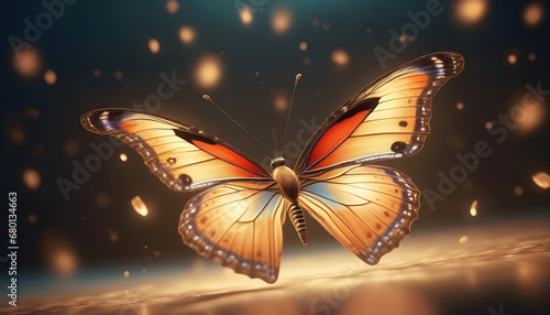 Butterfly colorful background ai generative