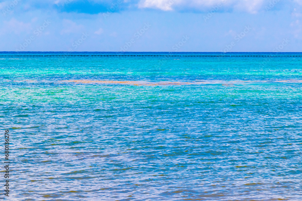 Tropical mexican beach clear turquoise water Playa del Carmen Mexico. Tropical mexican beach clear turquoise water Playa del Carmen Mexico.