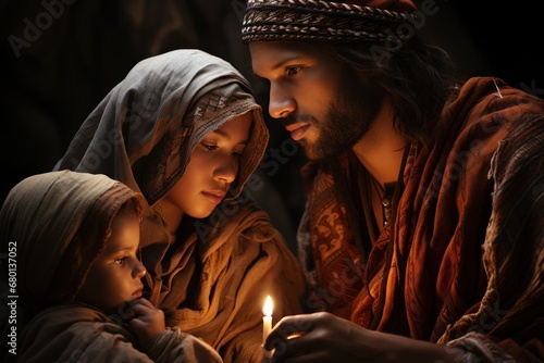 holy family with Jesus photo