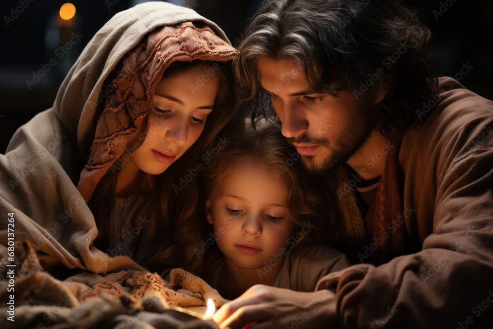 holy family with Jesus