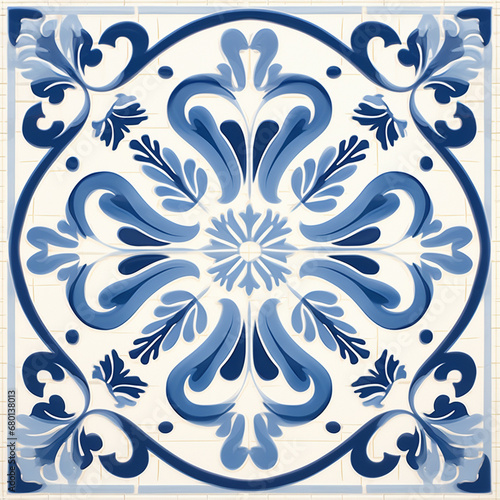 Picture of floor tile pattern wall tiles Home decoration pattern or ceiling.