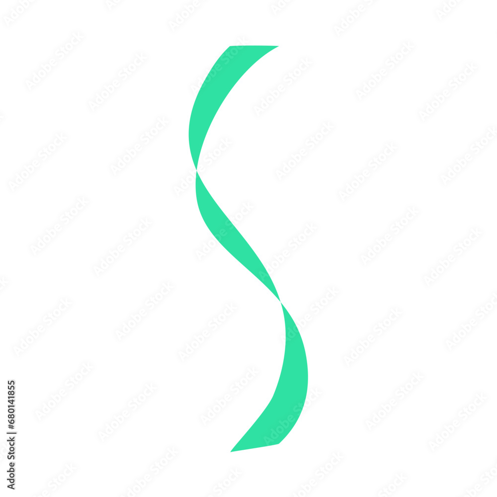 A curly colorful ribbon A curly colorful ribbon