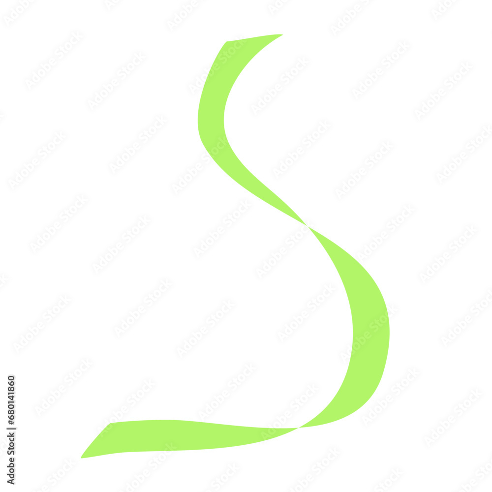 A curly colorful ribbon A curly colorful ribbon